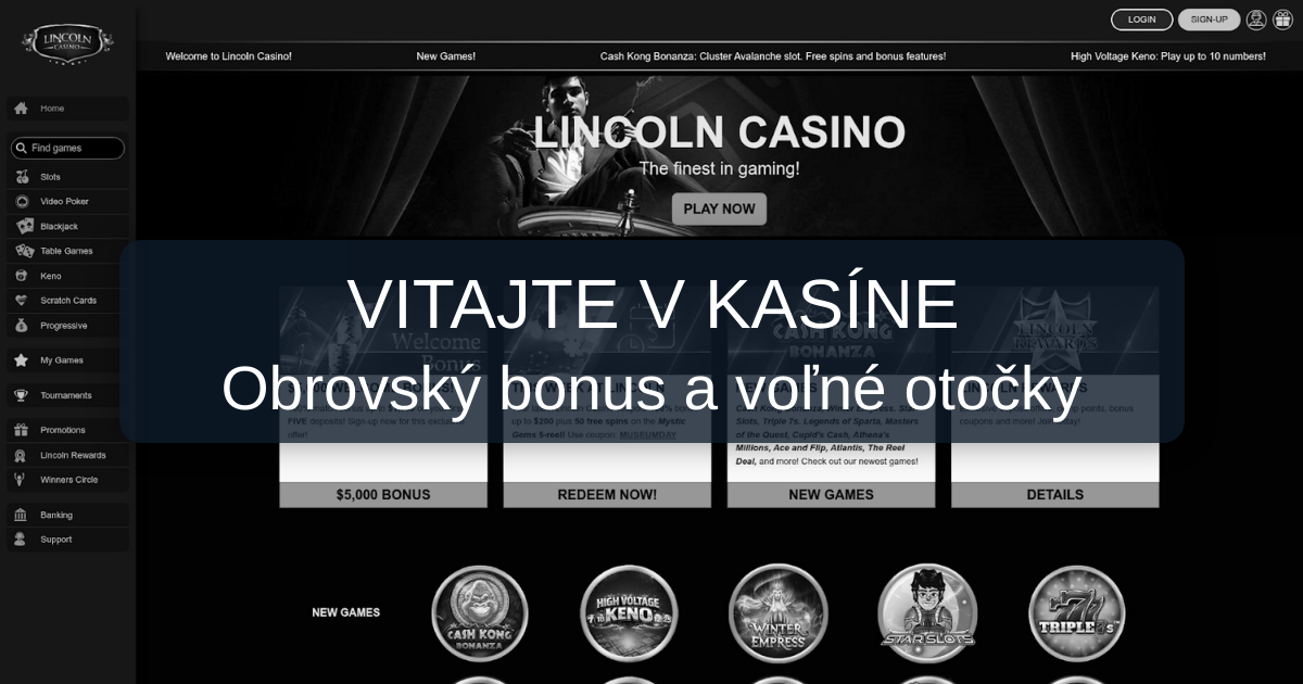 Lincoln Casino Slovensko - Prémiové Online Kasíno